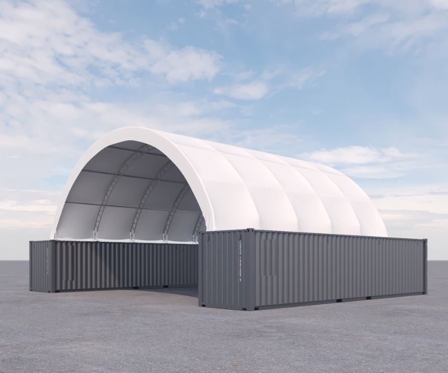 40&rsquo; x 40&rsquo; Fabric Container Shelter - CONTAINERS DIRECT PTY LTD