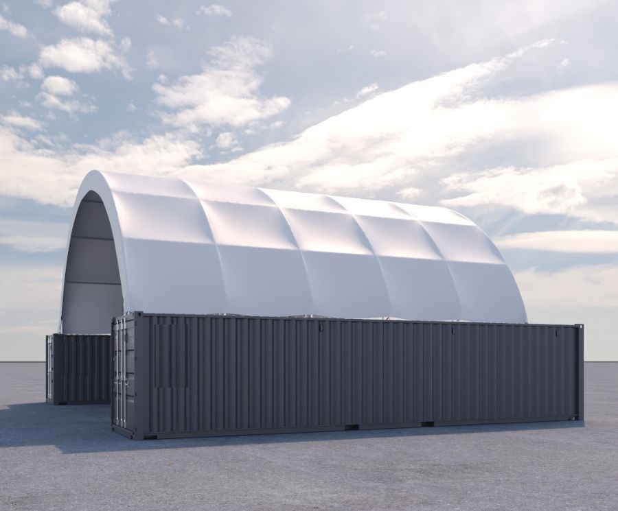 40&rsquo; x 40&rsquo; Fabric Container Shelter - CONTAINERS DIRECT PTY LTD
