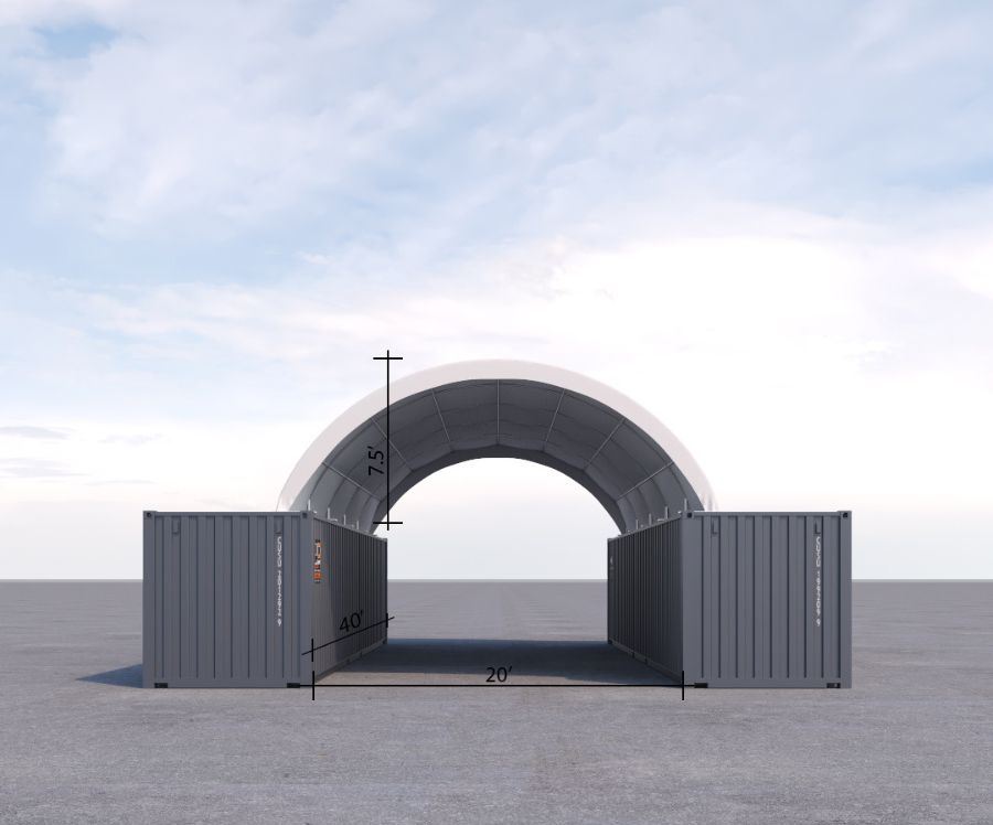 20&prime; x 40&prime; Fabric Container Shelter - CONTAINERS DIRECT PTY LTD