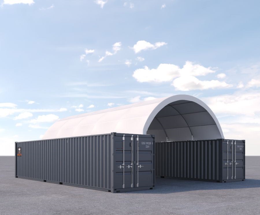 20&prime; x 40&prime; Fabric Container Shelter - CONTAINERS DIRECT PTY LTD