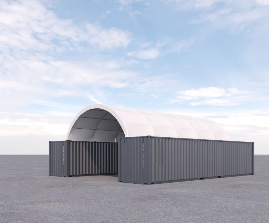 20&prime; x 40&prime; Fabric Container Shelter - CONTAINERS DIRECT PTY LTD