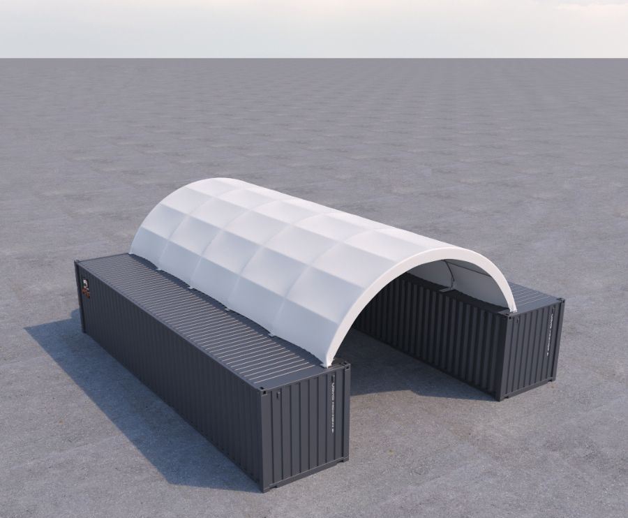 20&prime; x 40&prime; Fabric Container Shelter - CONTAINERS DIRECT PTY LTD